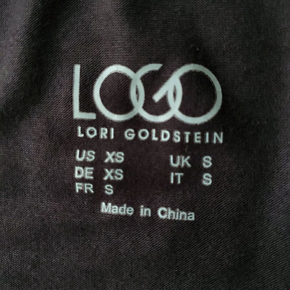 LOGO Lori Goldstein Trapeze Sharkbite Dress Chiffon Black Witchy Whimsigoth XS - Picture 6 of 14